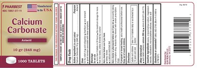 Ulai Calcium Carbonate 648 mg Tab 1000 Ct. Label (Ulai Calcium Carbonate 648 mg Tab 1000 Ct. Label)
